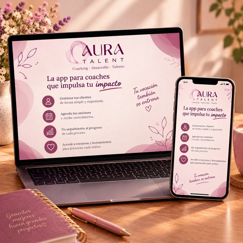 App para coaches en computadora y celular